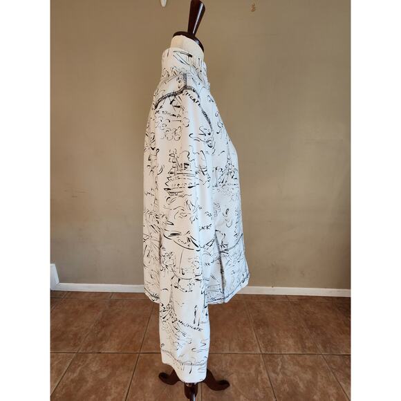 Rafael Sport Women's Full Zip Jacket SZ XL Travel Paris Theme - Picture 3 of 11